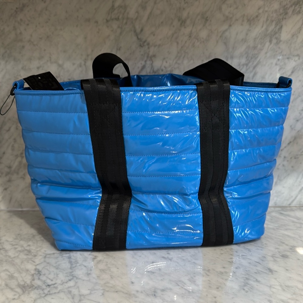 NWOT THINK ROYLN Blue Quilted Tote Bag
